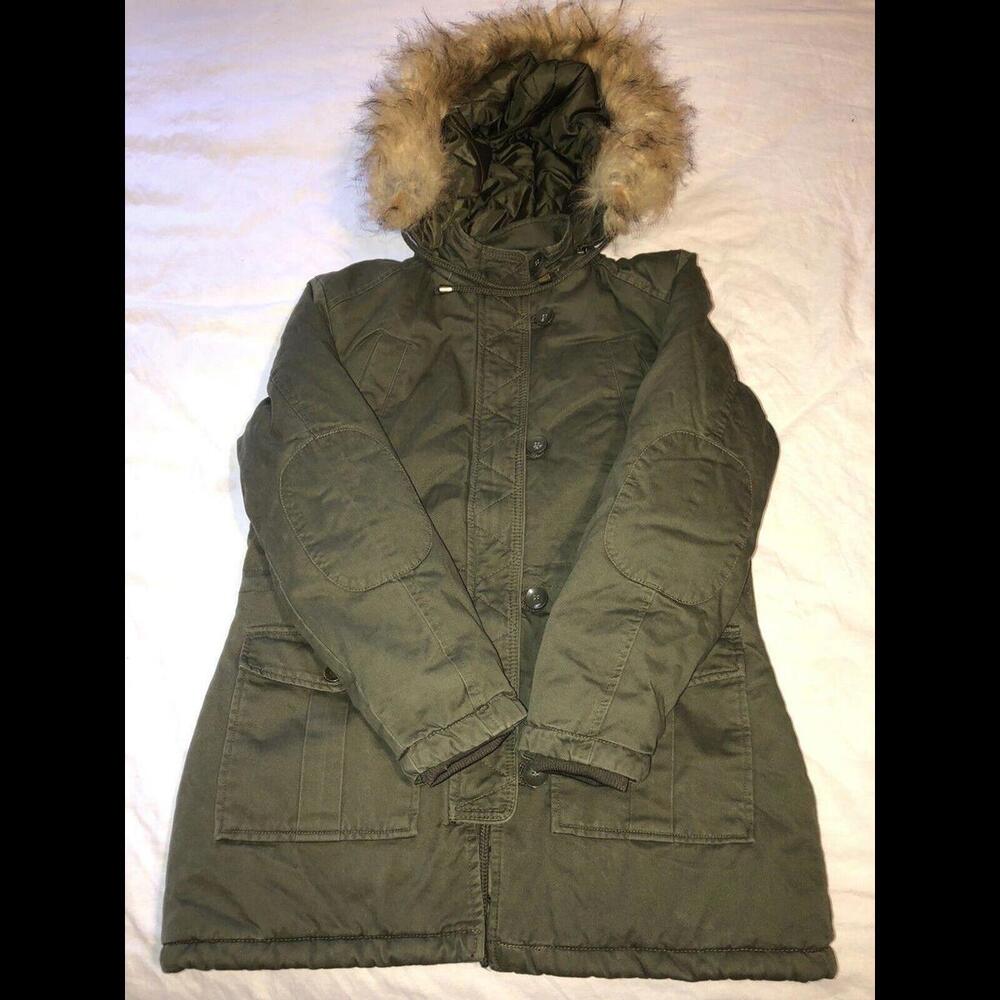Uoiuxc Women's Winter Coat Warm Puffer Thicken Parka Jacket with Fur Hood Size S